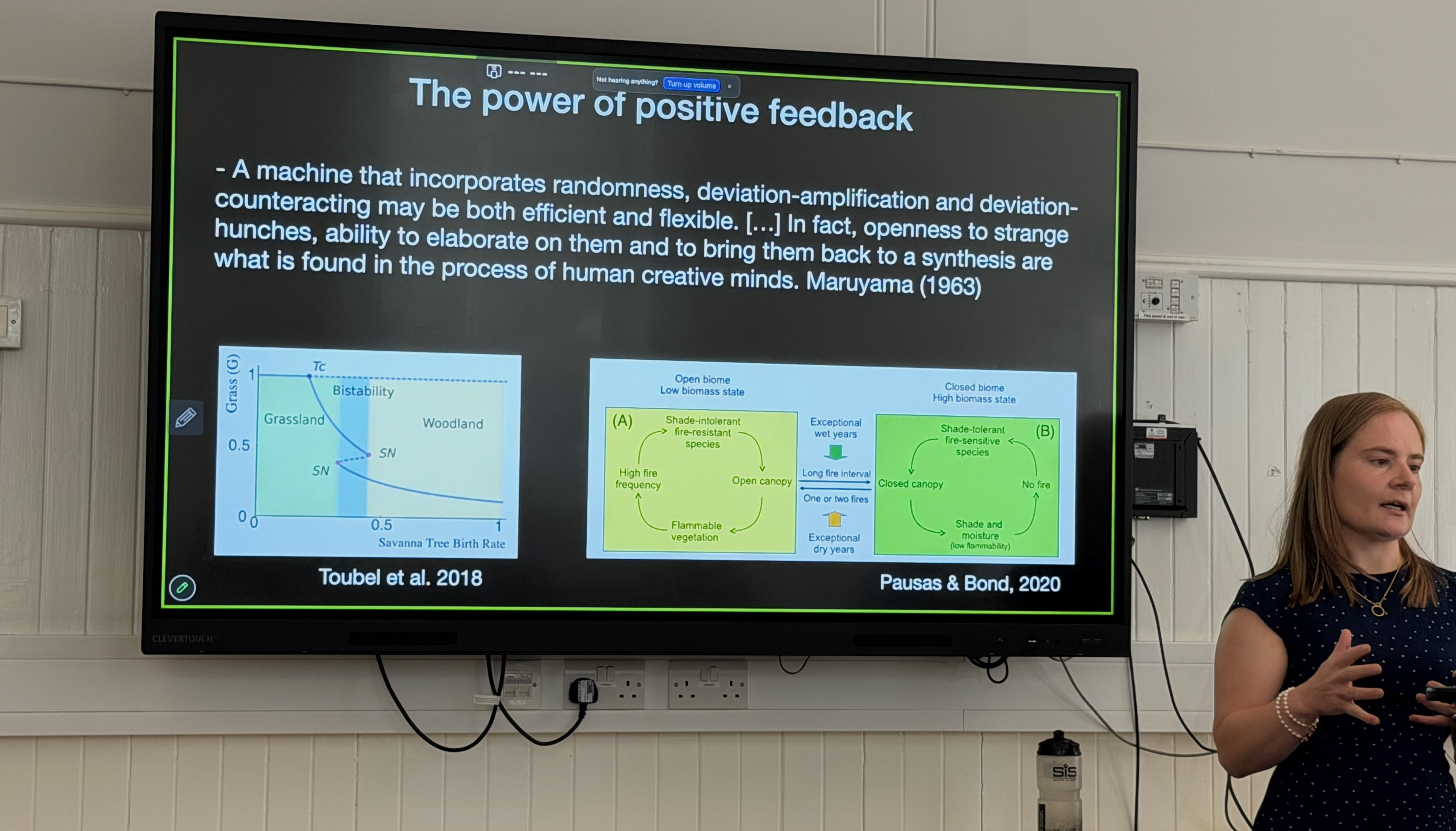 Showing how positive feedback loops lets ecosystems move between bistable states