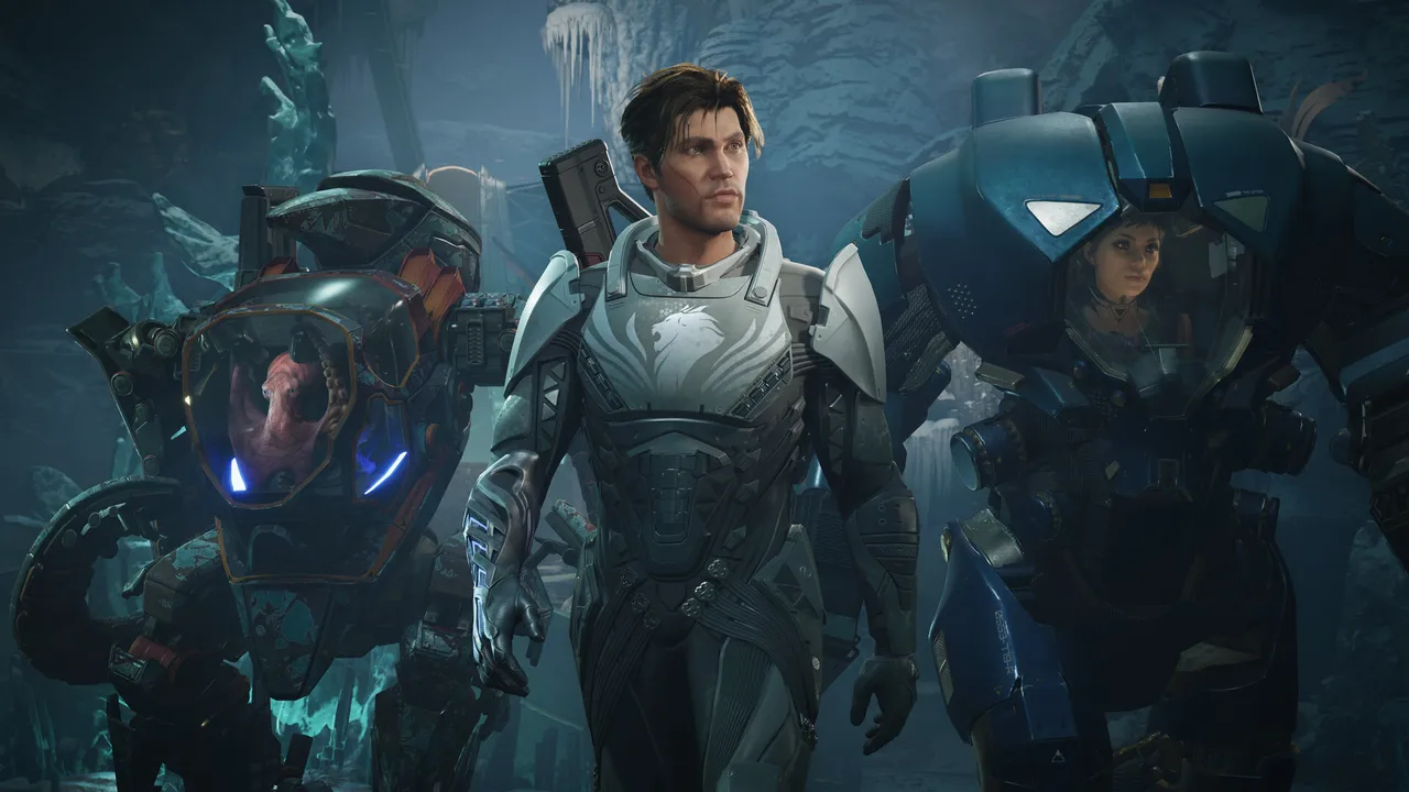 Three characters of Exodus posing together