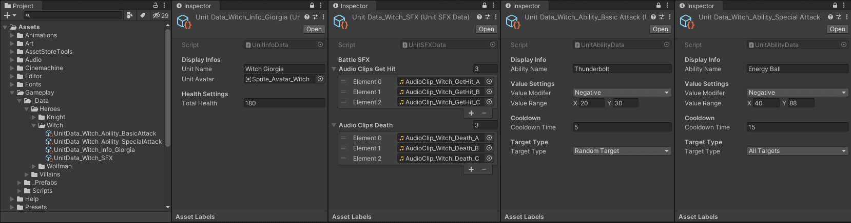 Screenshot of Unity editor