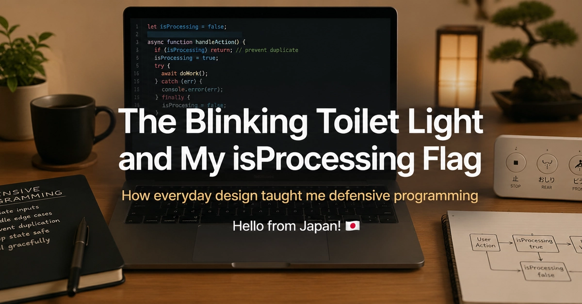 The Blinking Toilet Light and My `isProcessing` Flag Were Doing the Same Job