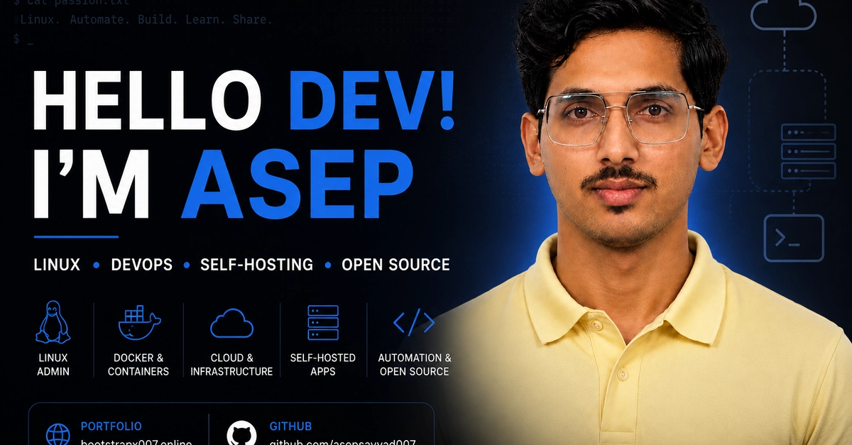 Hello DEV! I'm Asep