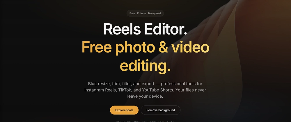 Cover image for I Built a Video Editor That Doesn't Upload Your Files or Ask for Your Email