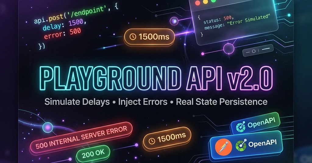 🚀 Mock APIs Just Got an Upgrade: Network Delay Simulation, Error Testing & Postman Exports in Playground API v2