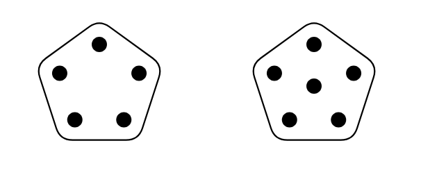 d12 showing five and six with pips