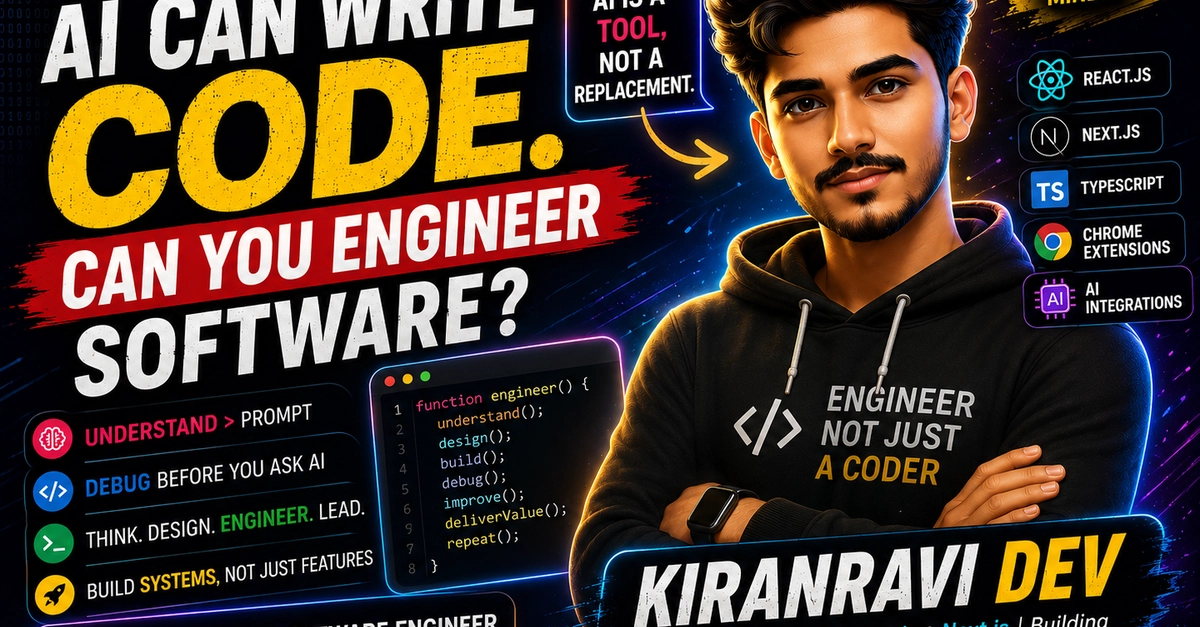 AI Can Write Code. But Are You Really a Software Engineer?