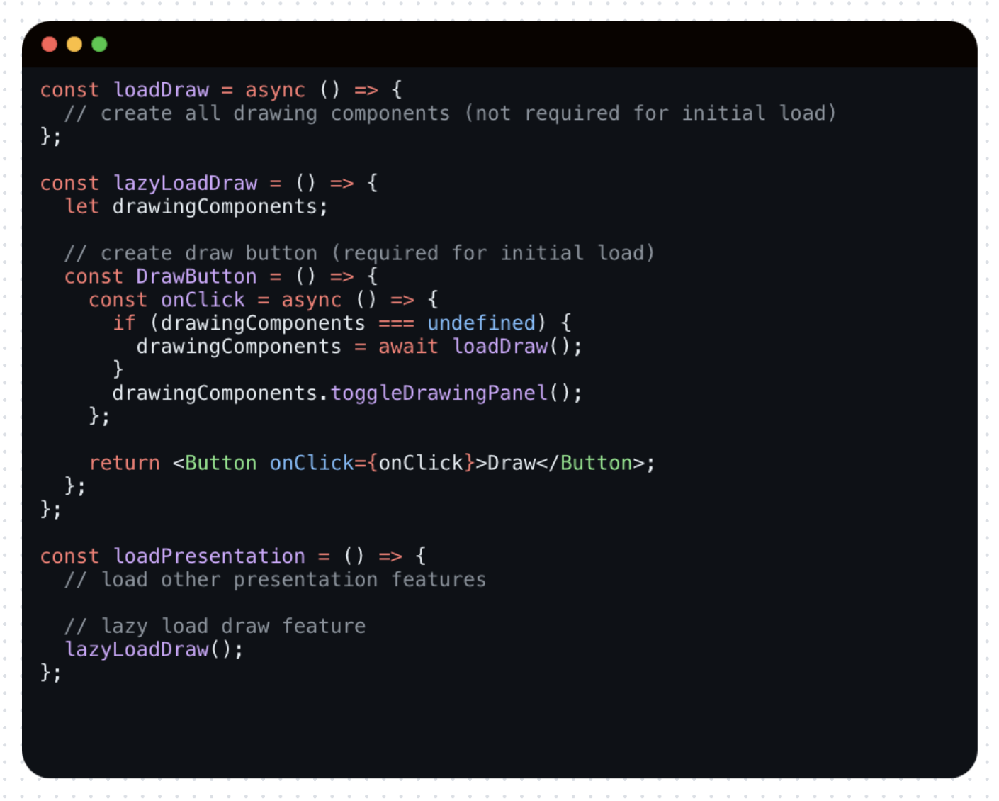 Lazy loading pseudo code