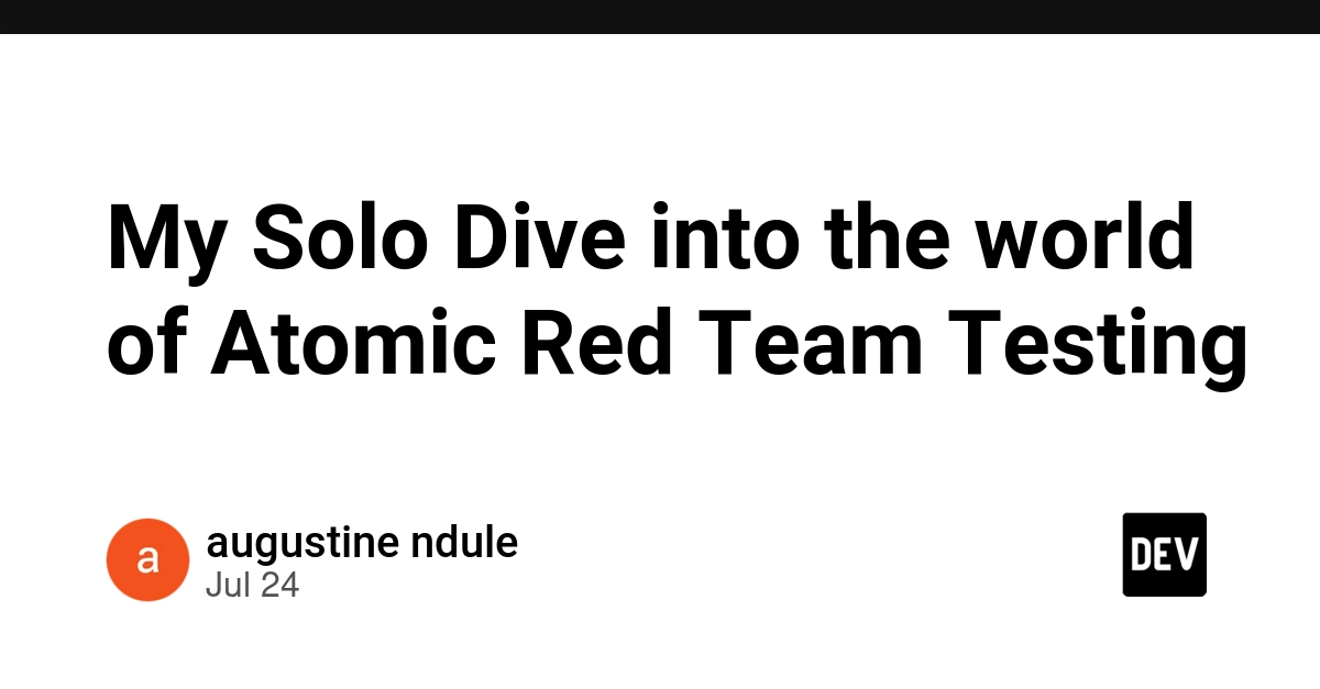 My Solo Dive into the world of Atomic Red Team Testing