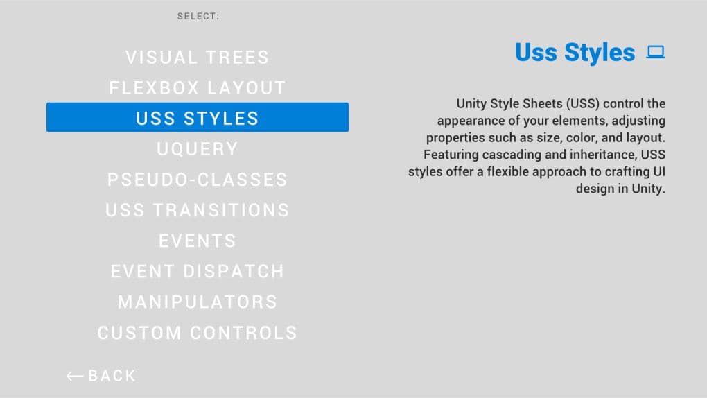 Select a demo from the Demo Selection Screen.