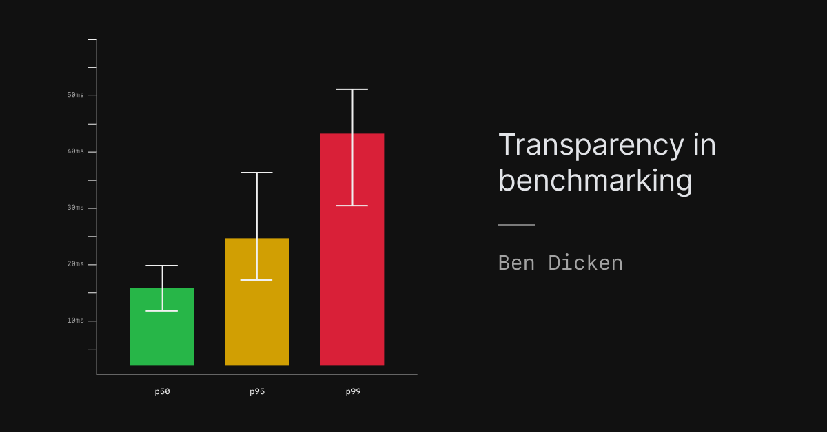 Transparency in benchmarking