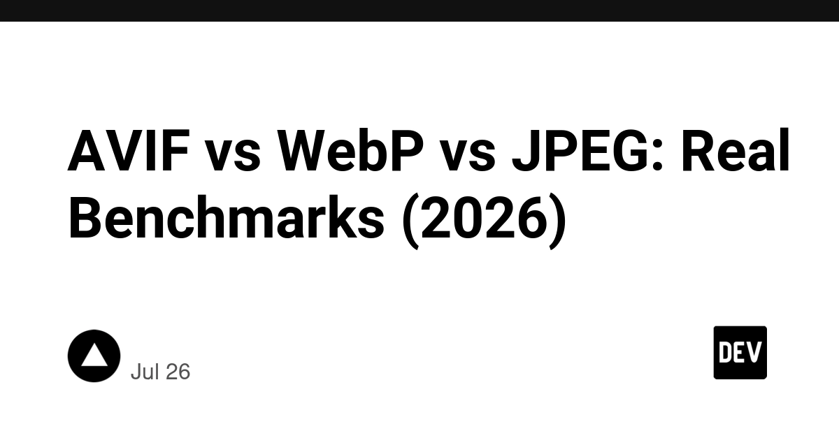 AVIF vs WebP vs JPEG: Real Benchmarks (2026)