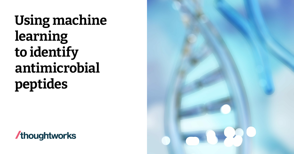 Using machine learning to identify antimicrobial peptides