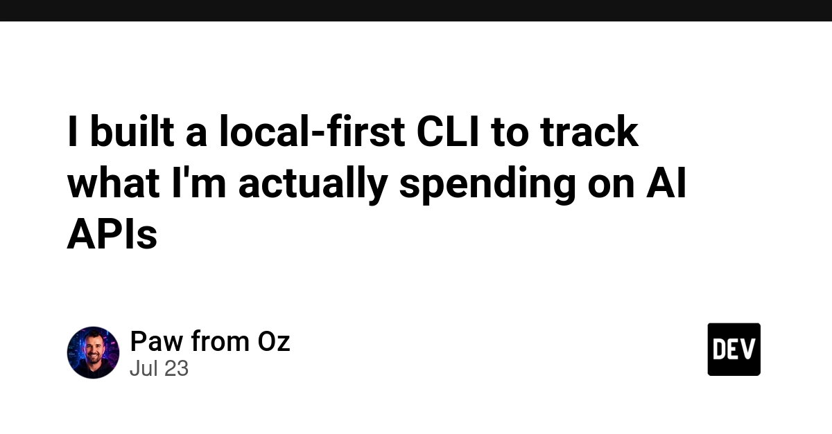 I built a local-first CLI to track what I'm actually spending on AI APIs