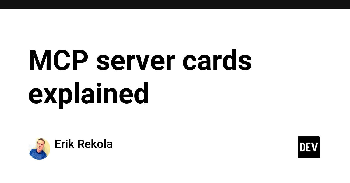 MCP server cards explained