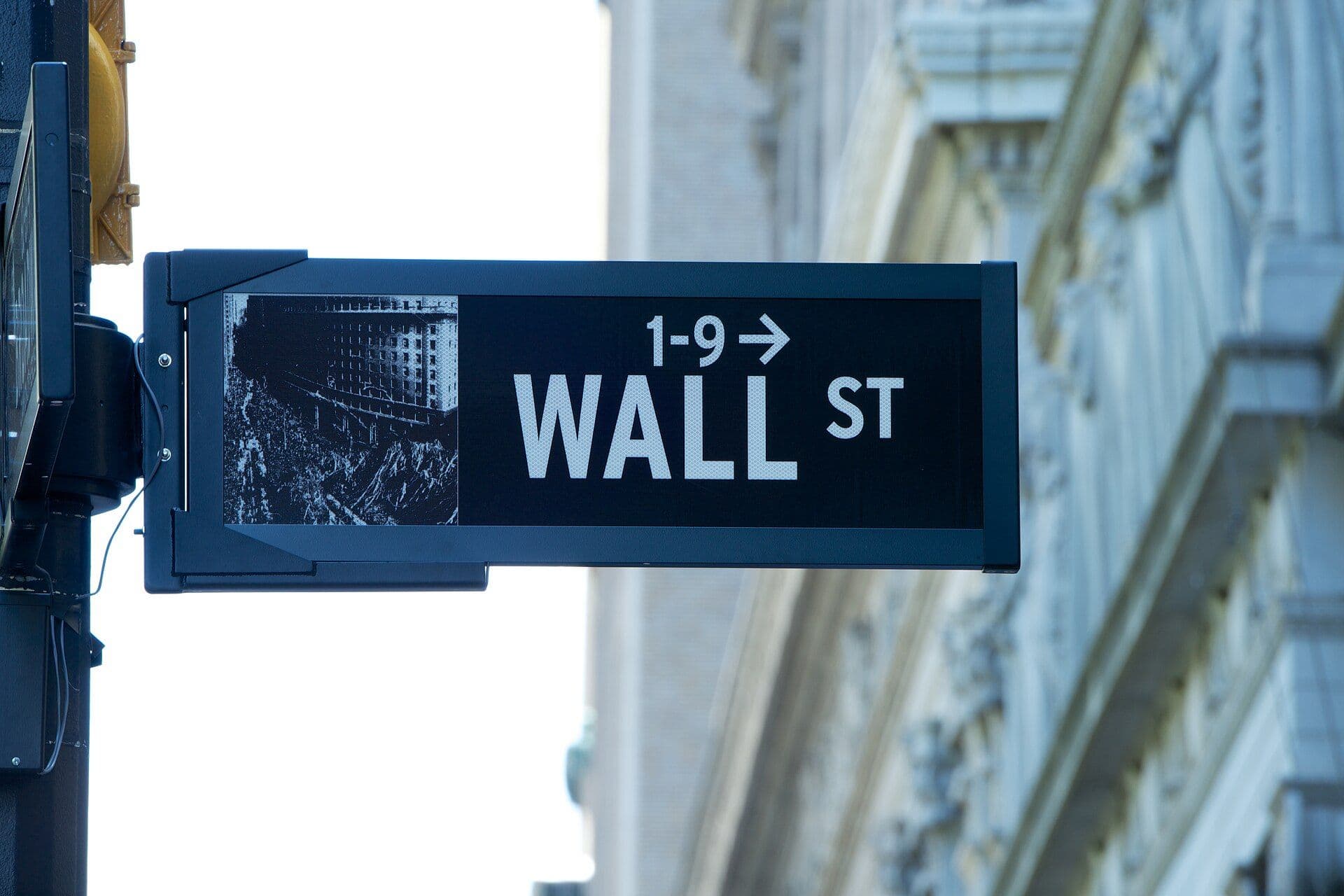 Road sign saying "Wall Street"