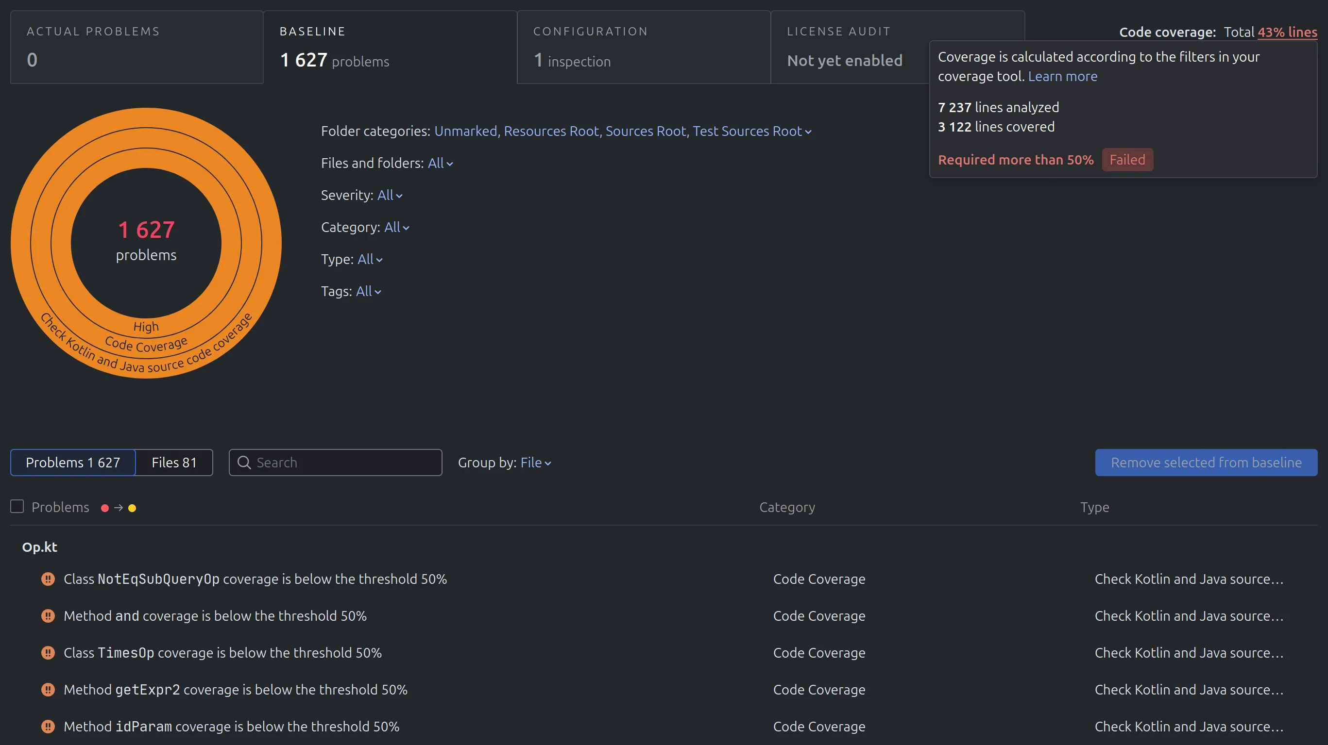 Qodana code coverage