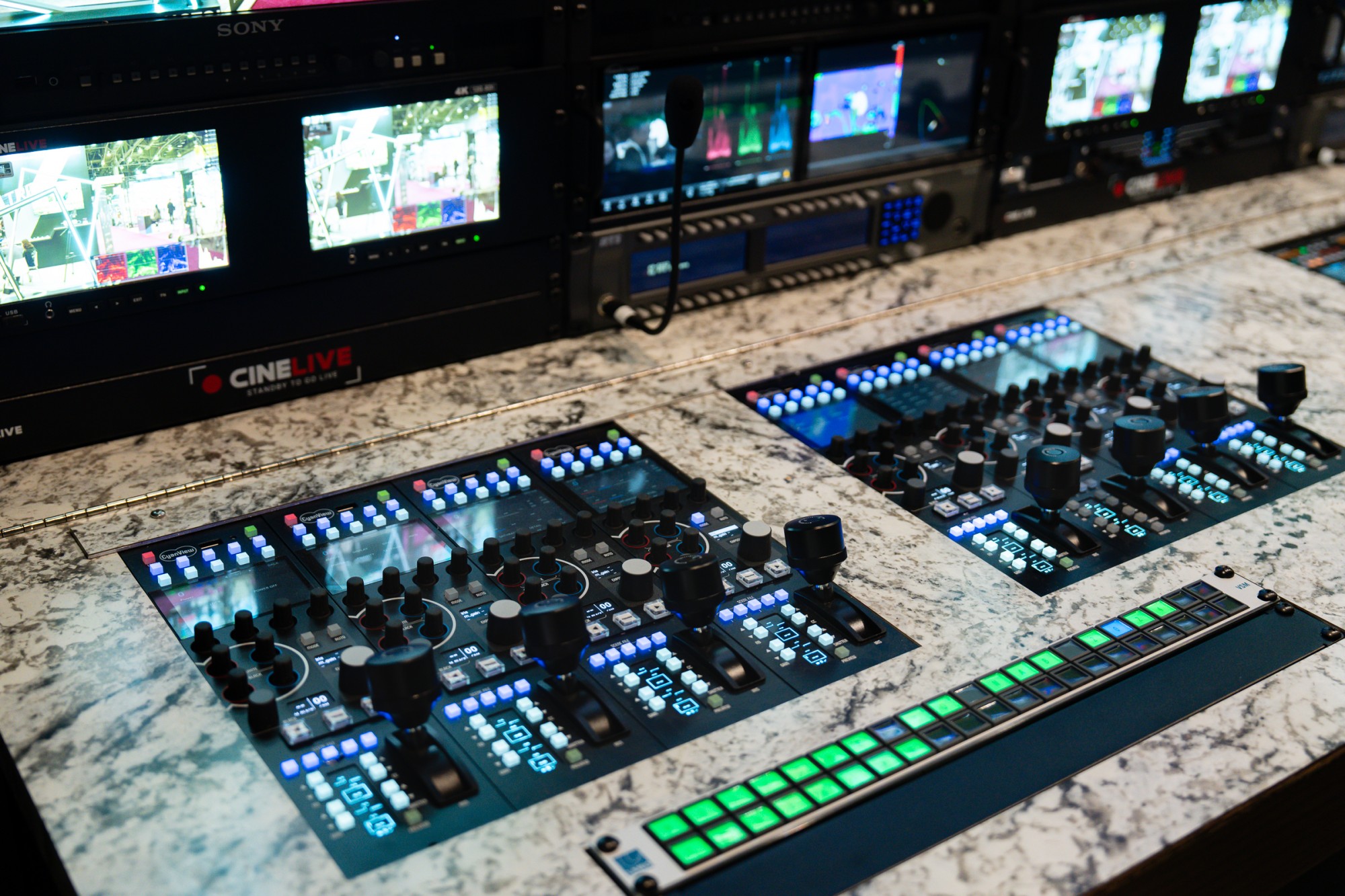 Cyanview Remote Control Panels in a control room