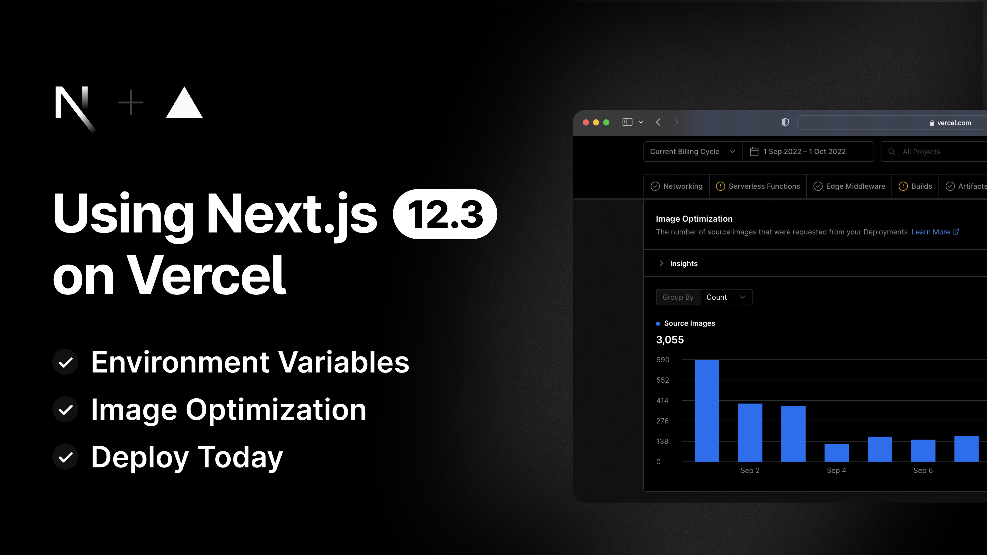 Using the latest Next.js 12.3 features on Vercel