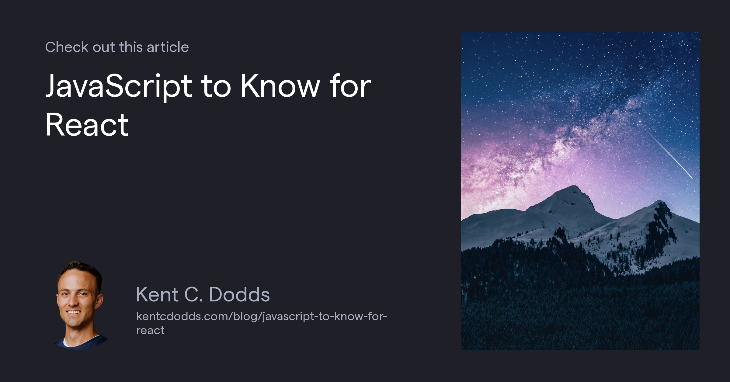 JavaScript to Know for React