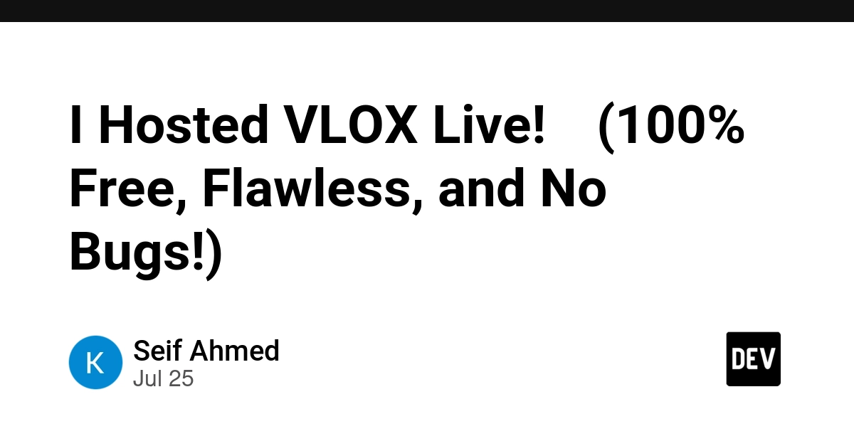I Hosted VLOX Live! 🚀 (100% Free, Flawless, and No Bugs!)