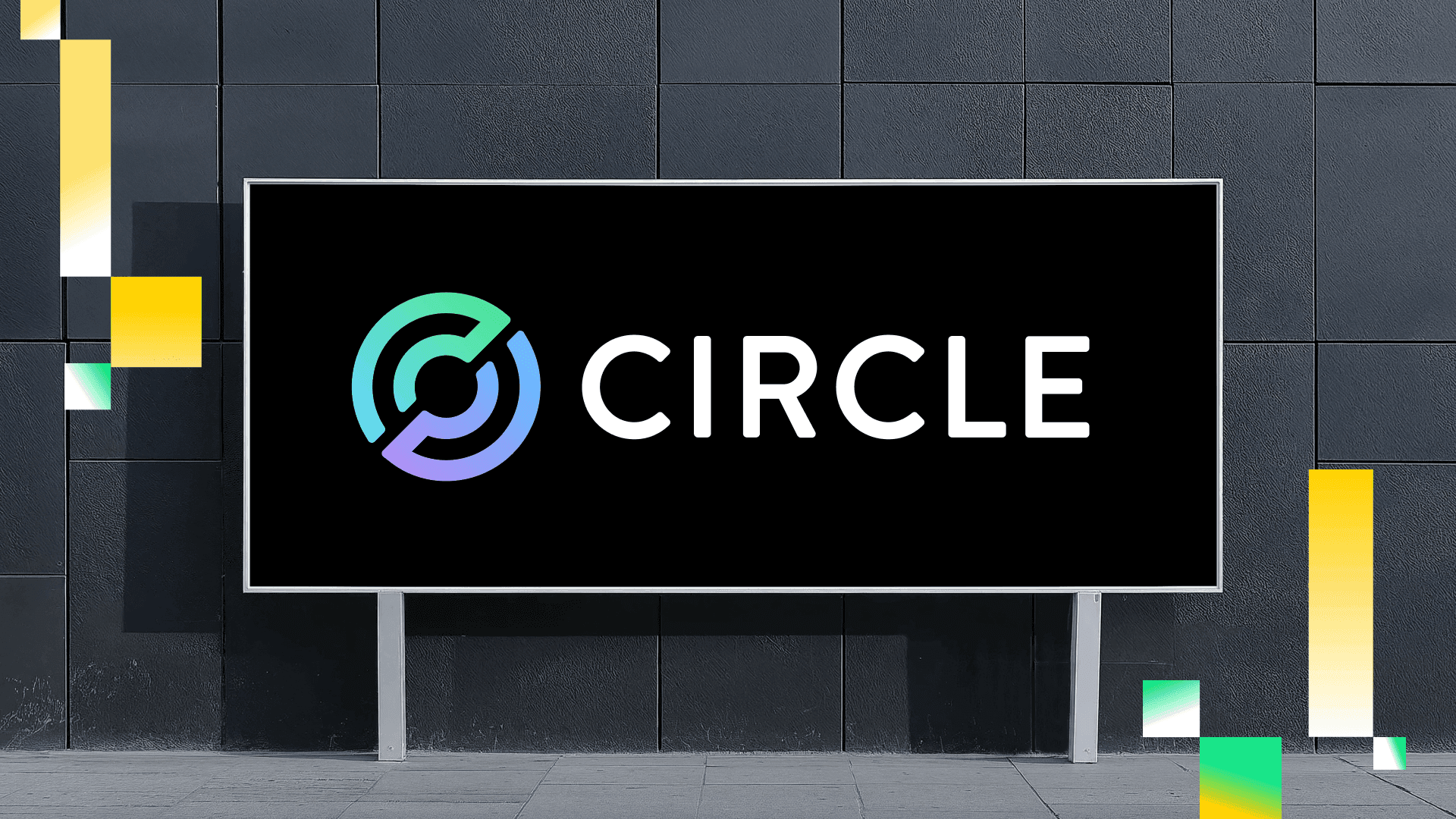 Circle logo on a screen