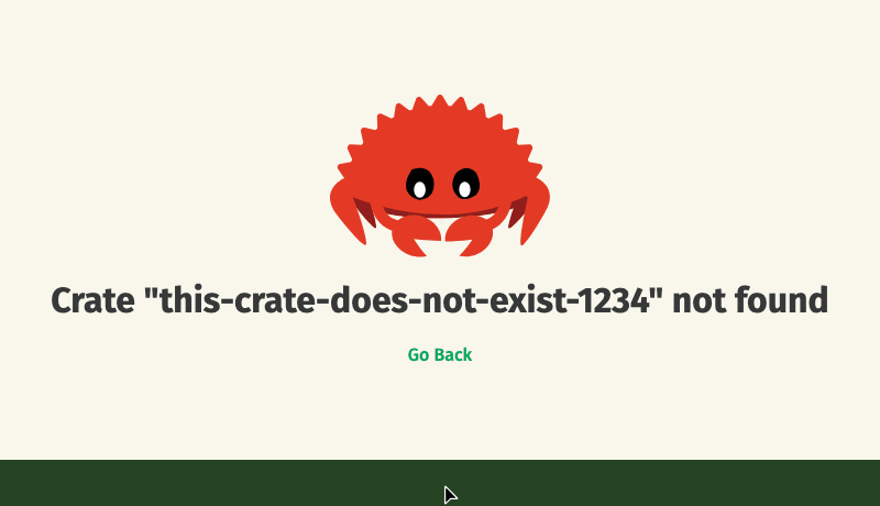 Ferris' eyes following the mouse cursor on the error page