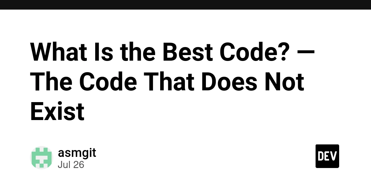 What Is the Best Code? — The Code That Does Not Exist
