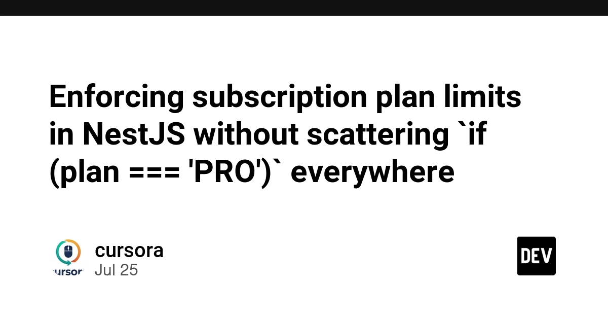 Enforcing subscription plan limits in NestJS without scattering `if (plan === 'PRO')` everywhere