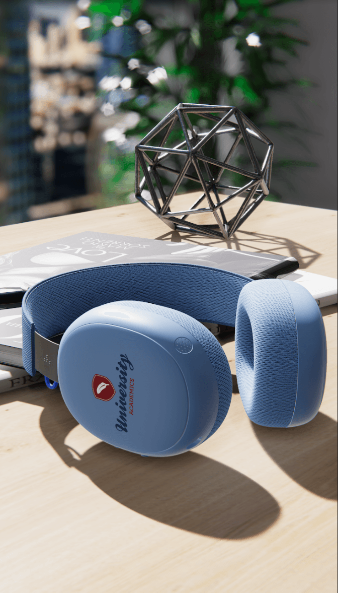 Image of blue BuddyPhones in Unity ArtEngine