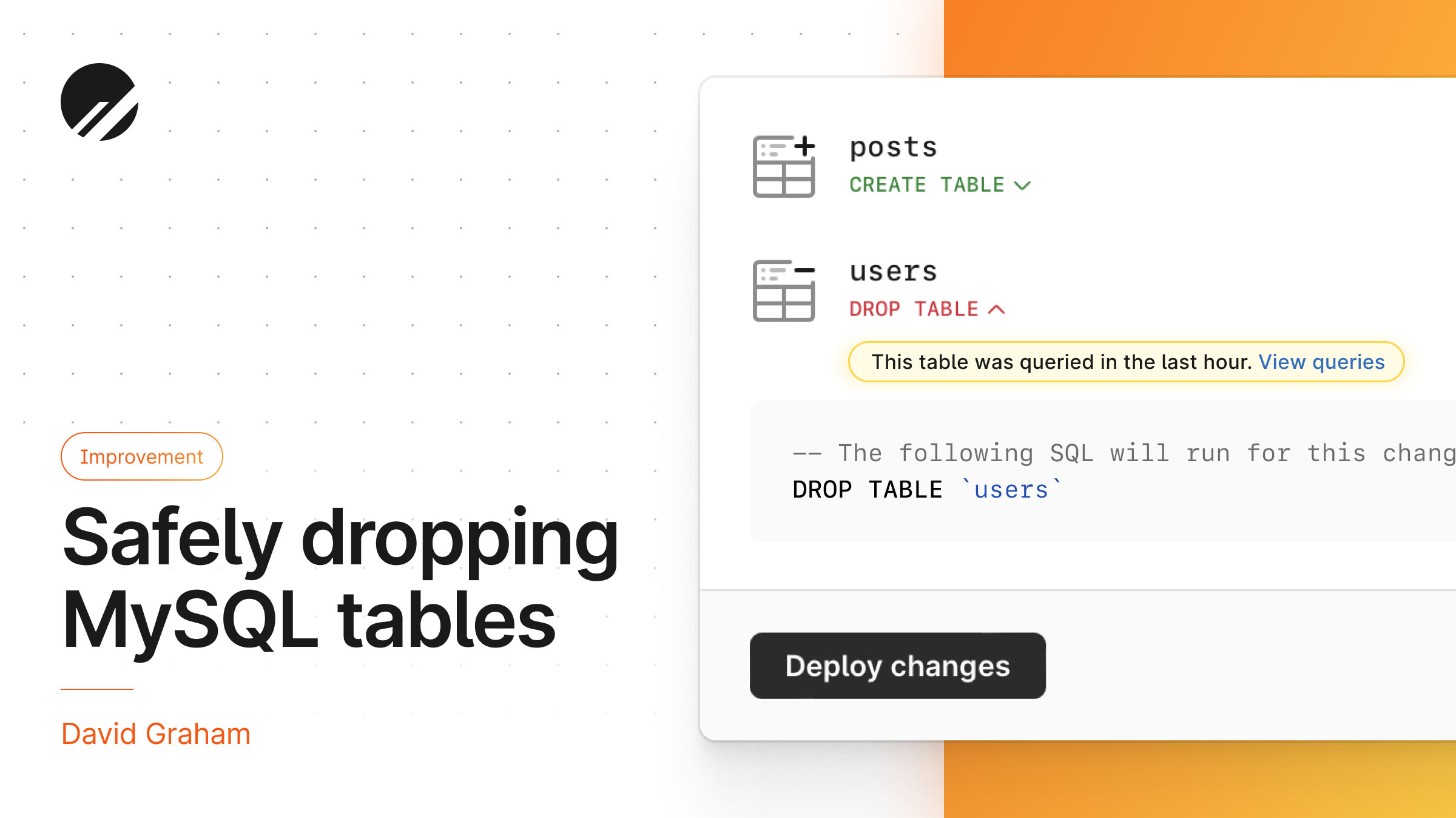 Safely dropping MySQL tables