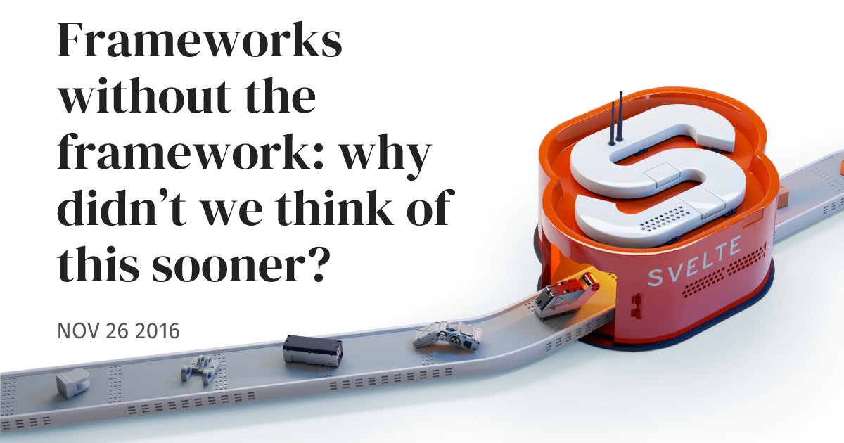Frameworks without the framework: why didn’t we think of this sooner?