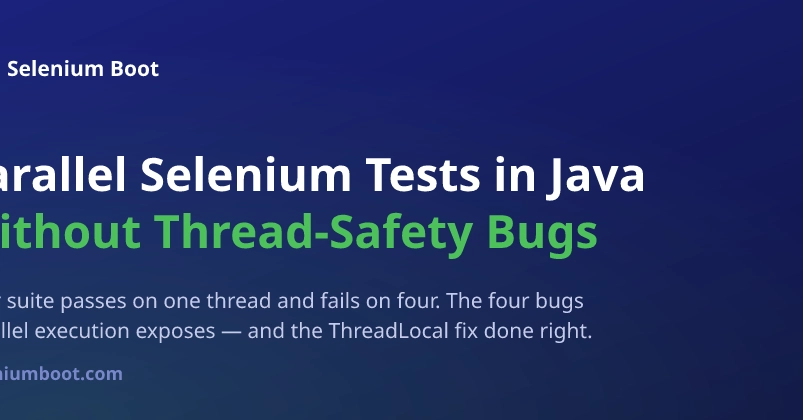 Parallel Selenium Tests in Java Without Thread-Safety Bugs