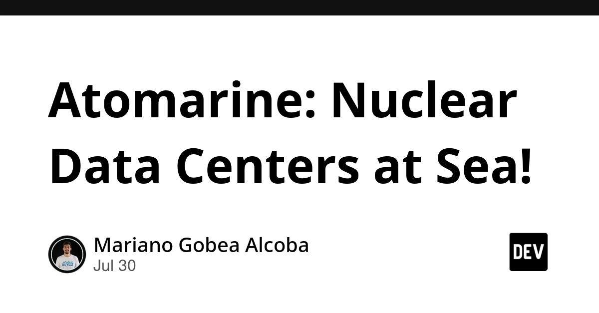 Atomarine: Nuclear Data Centers at Sea!