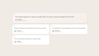 Testimonials after