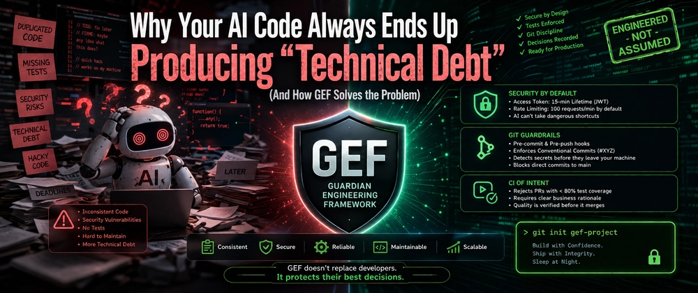 Cover image for Why your AI code always ends up producing "technical debt" (and how GEF solves the problem)
