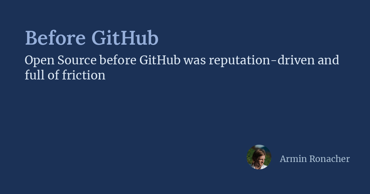 Before GitHub