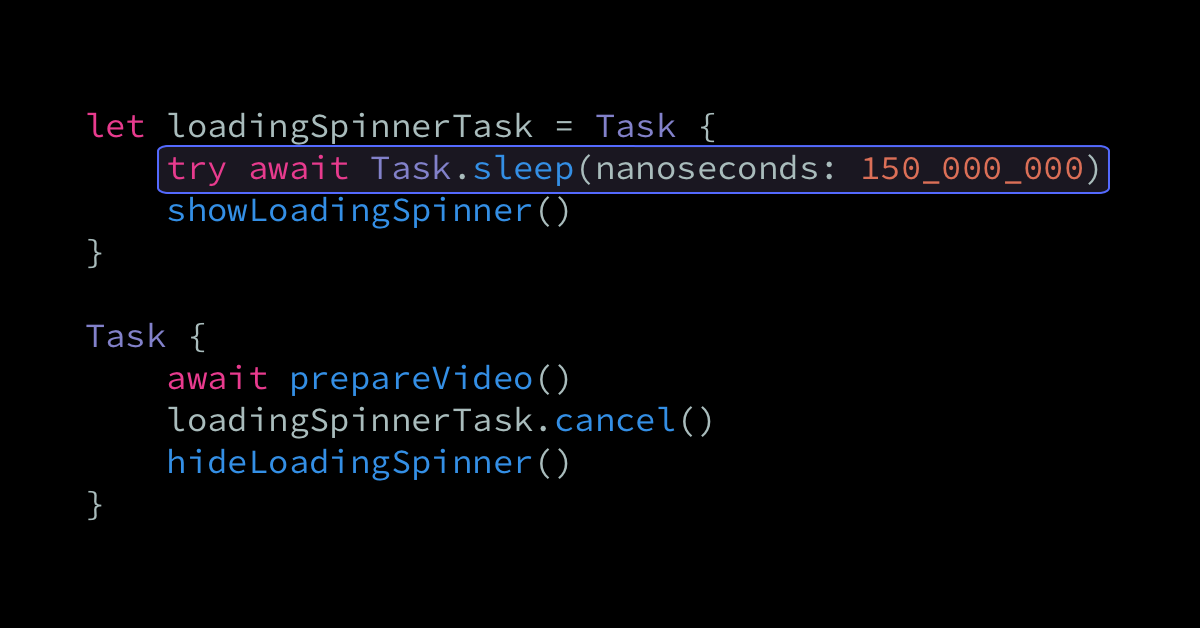 Delaying an asynchronous Swift Task