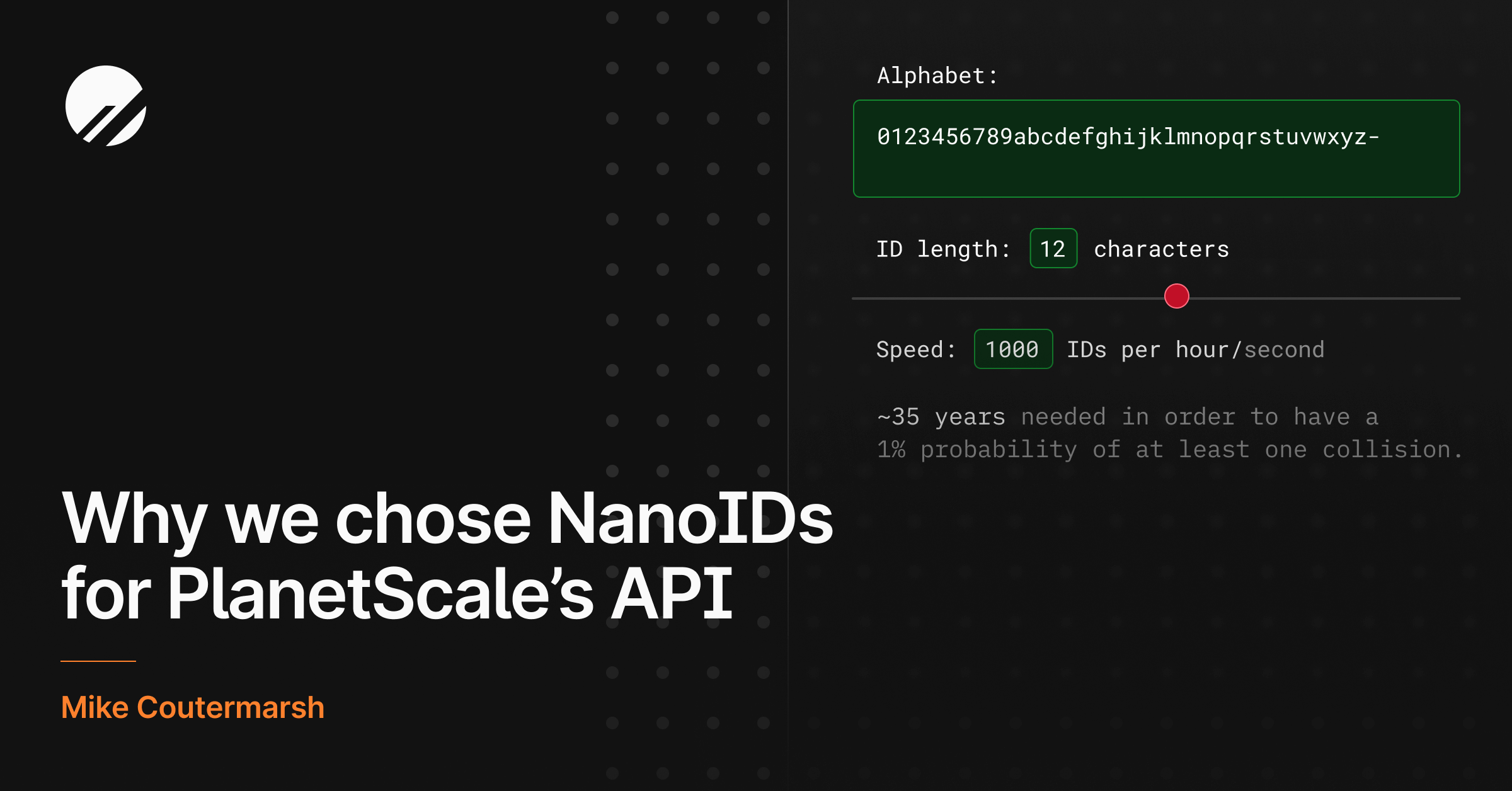 Why we chose NanoIDs for PlanetScale’s API