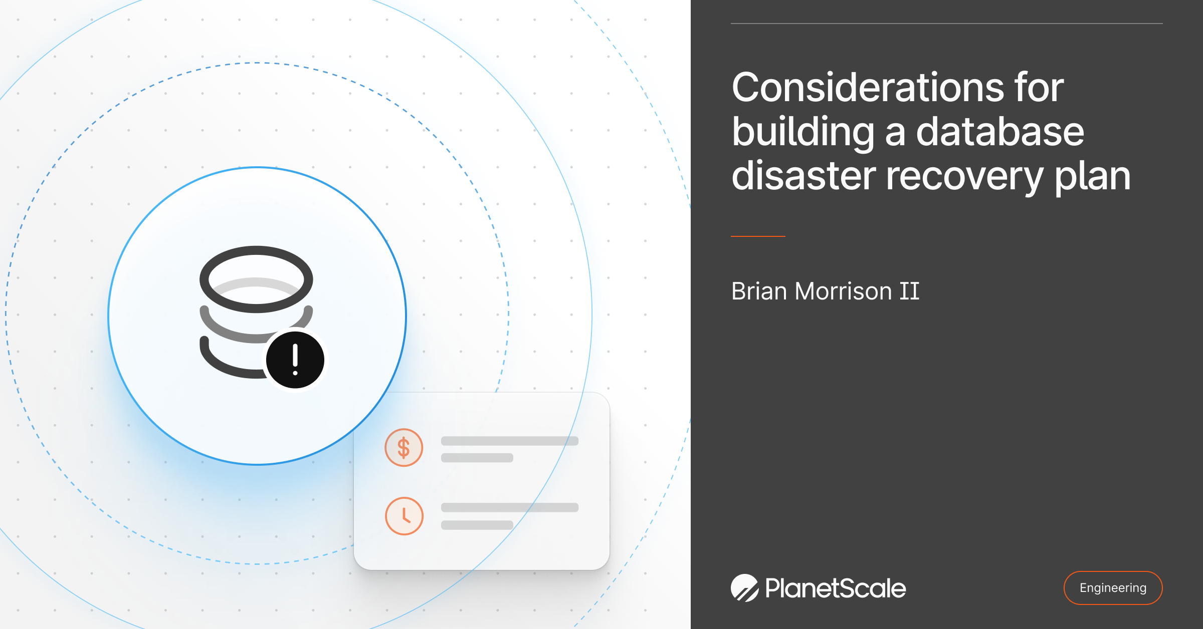 Considerations for building a database disaster recovery plan