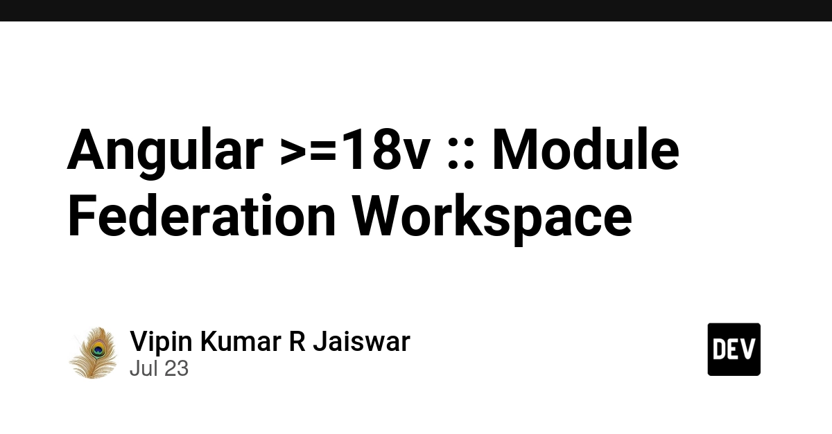 Module Federation Workspace - Anguler