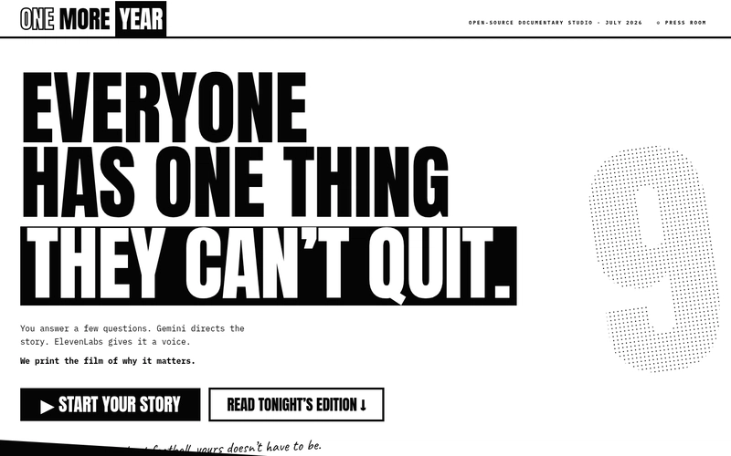 One More Year — Everyone has one thing they can't quit.
