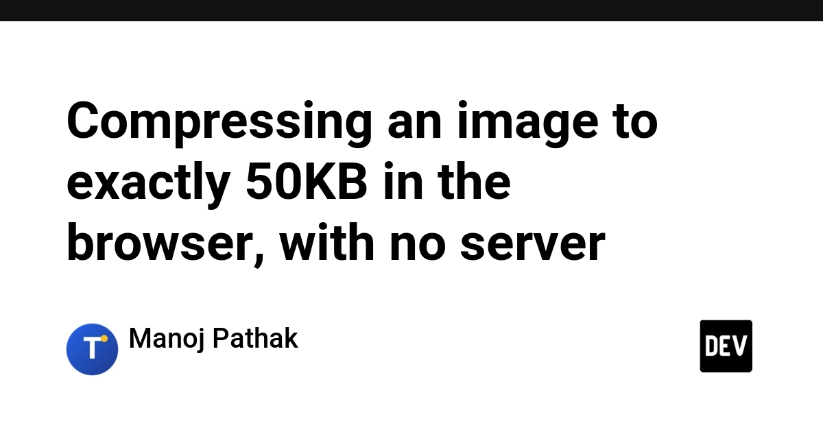 Compressing an image to exactly 50KB in the browser, with no server