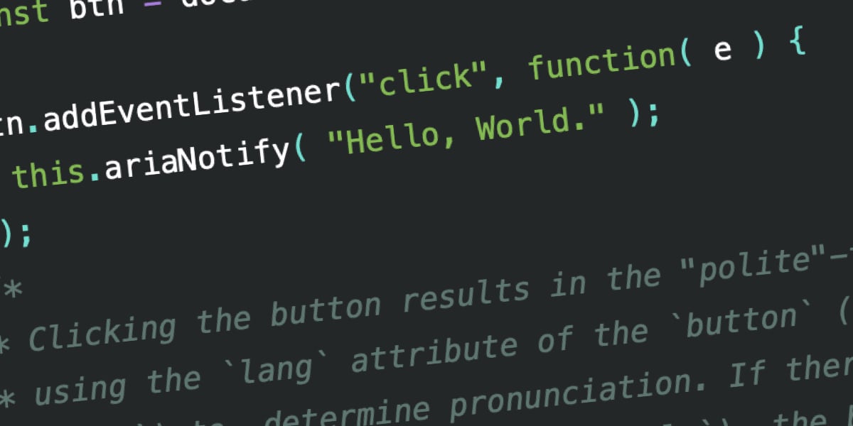 The Siren Song of ariaNotify()