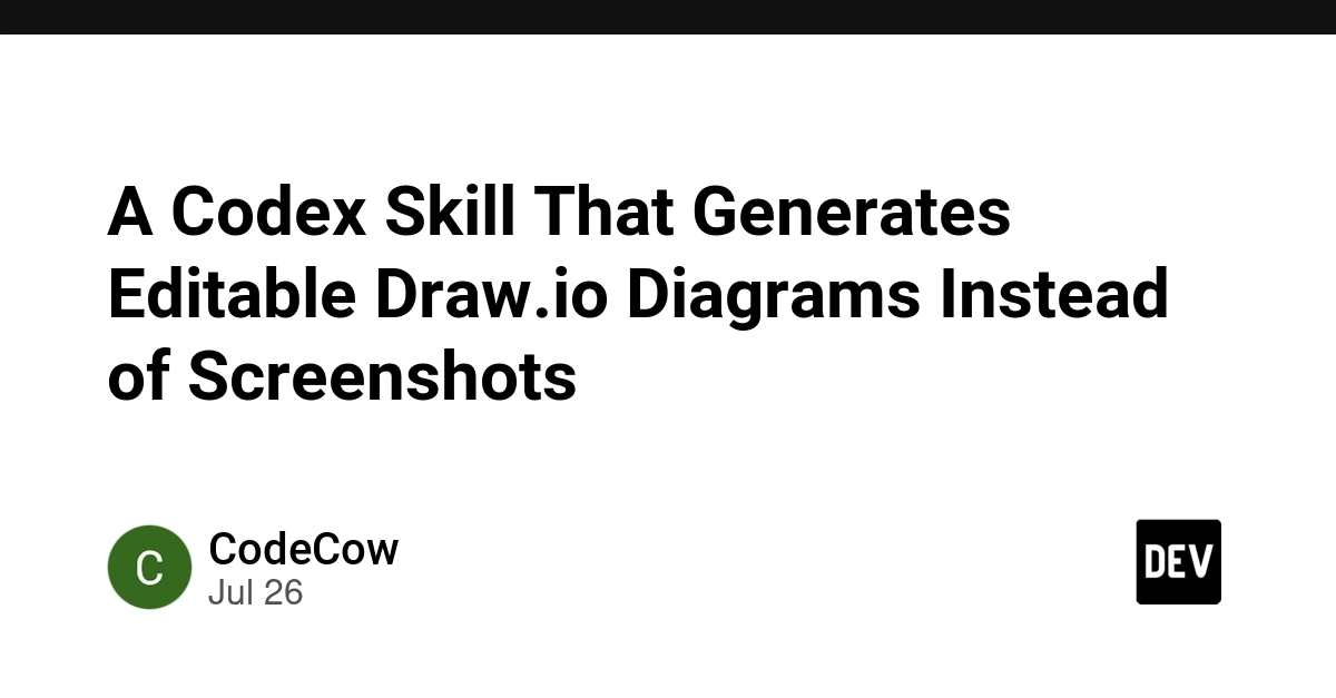 A Codex Skill That Generates Editable Draw.io Diagrams Instead of Screenshots