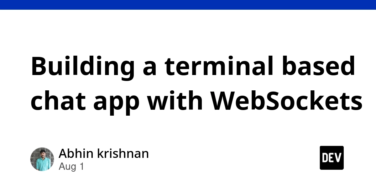 Building a terminal based chat app with WebSockets