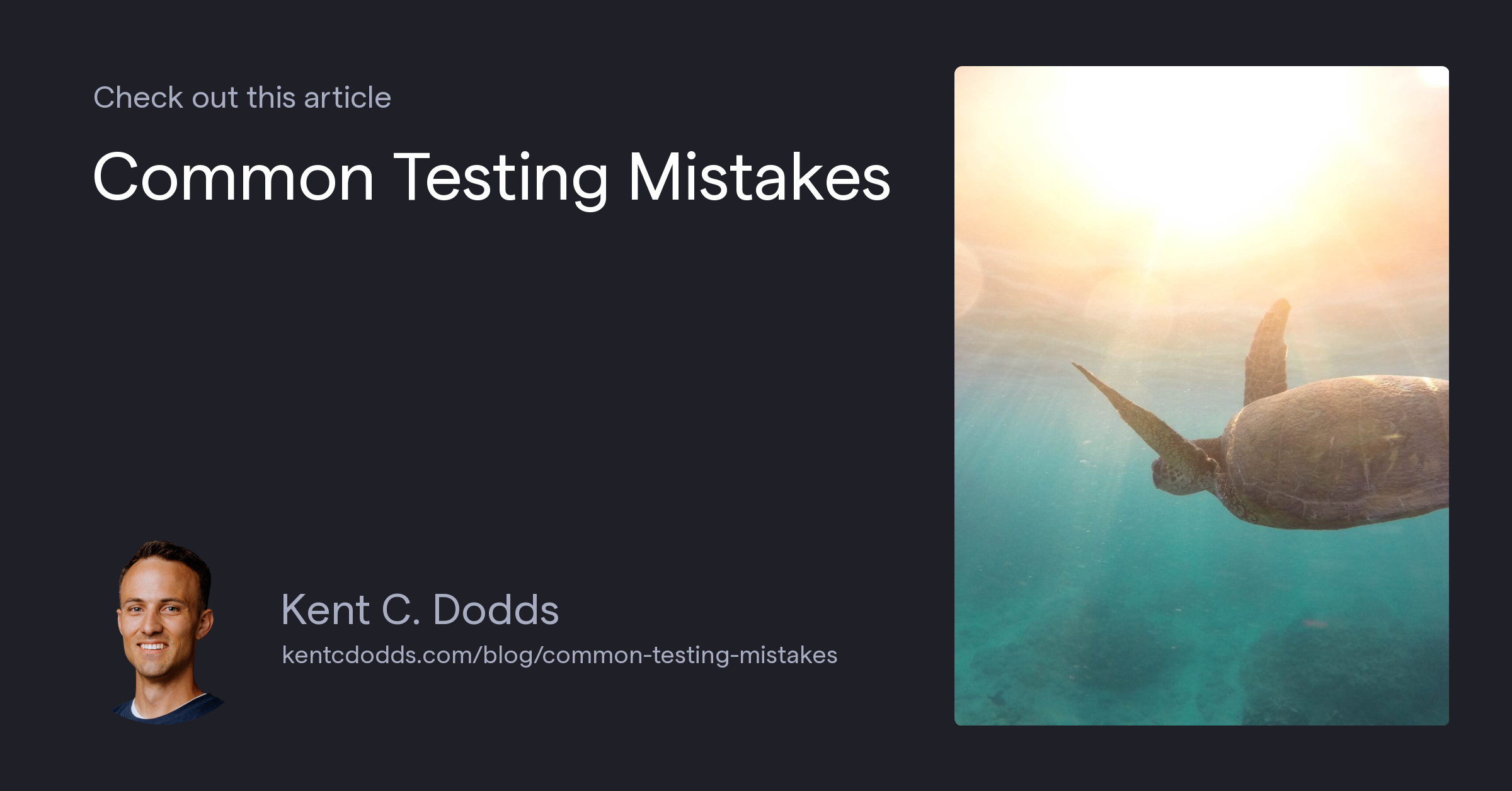 Common Testing Mistakes