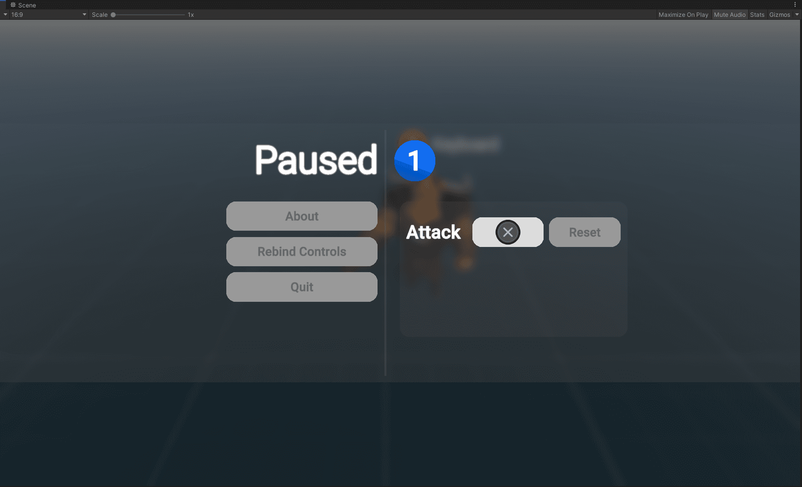 Images of a paused application