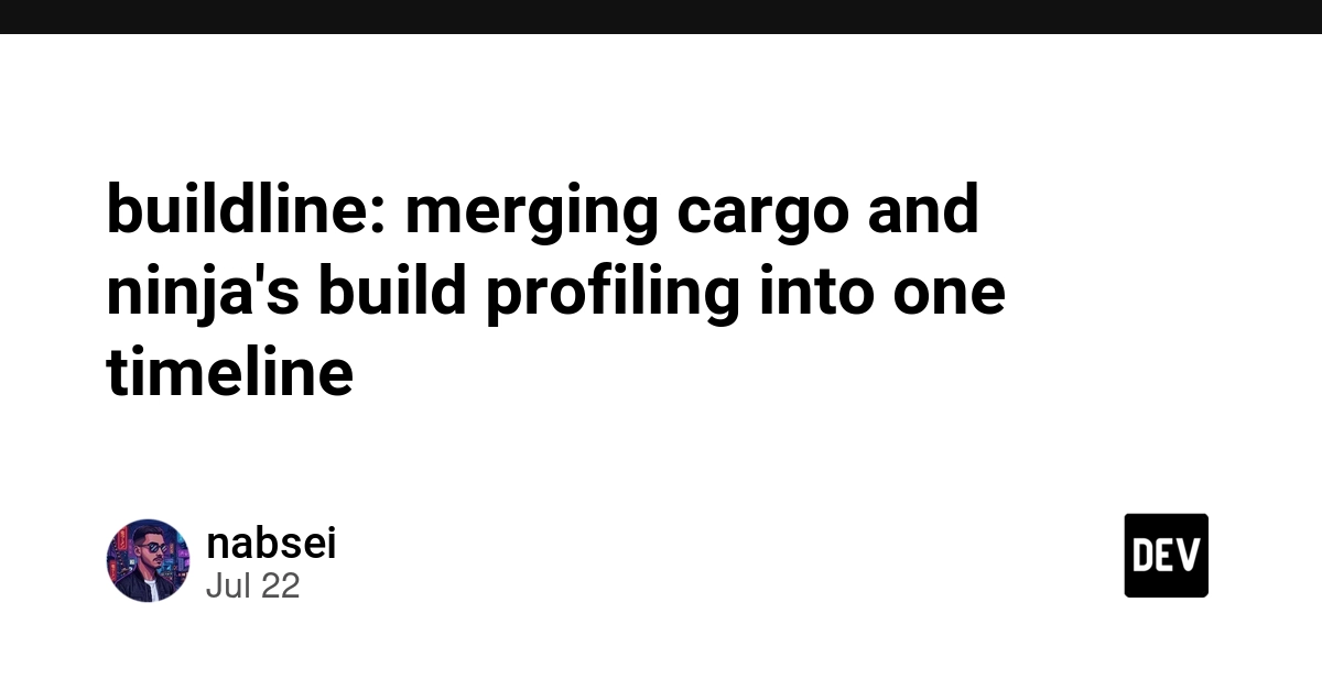 buildline: merging cargo and ninja's build profiling into one timeline