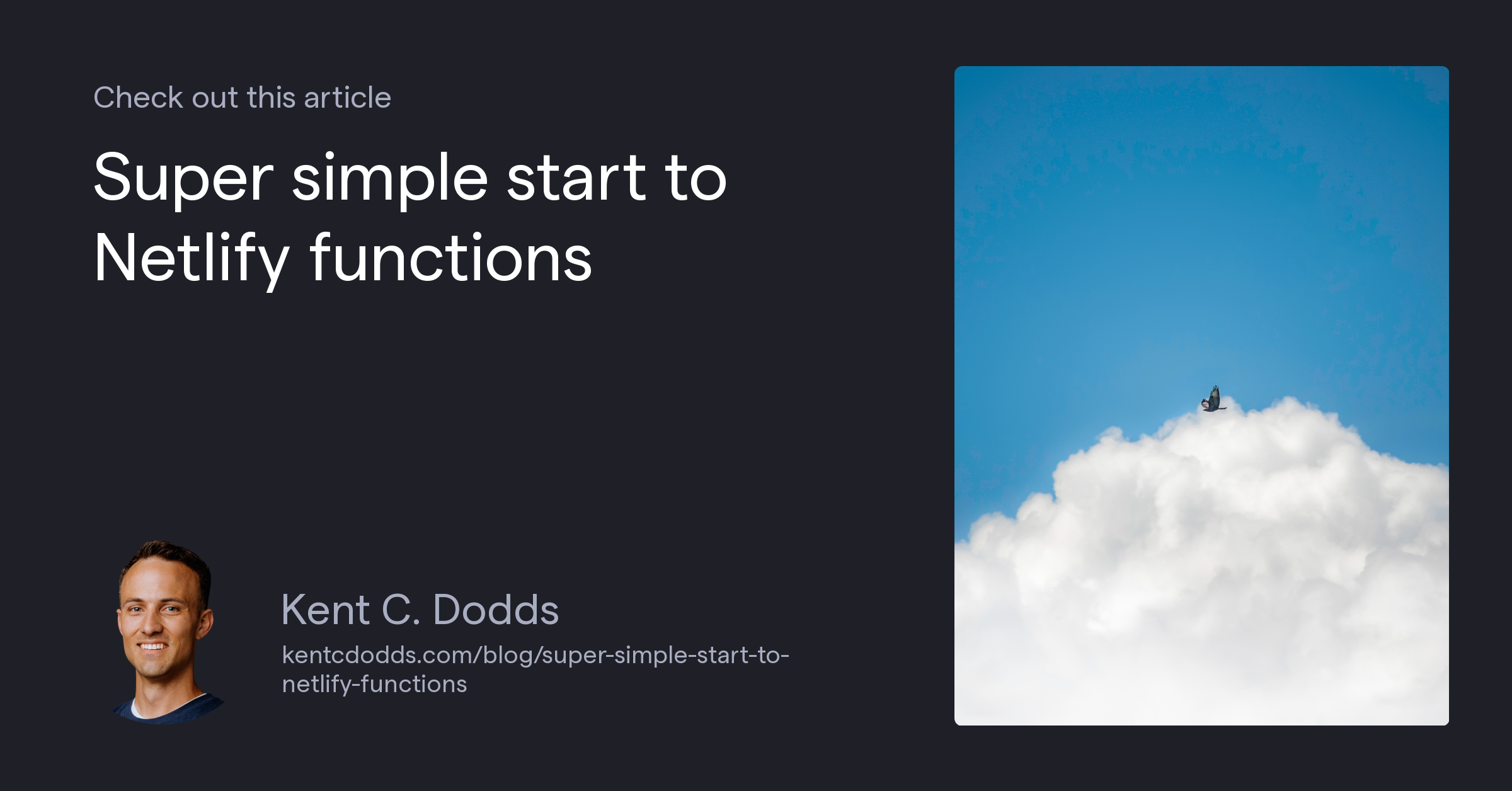 Super simple start to Netlify functions