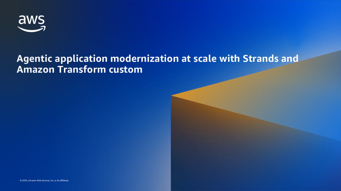 Agentic application modernization at scale with Strands and Amazon Transform custom