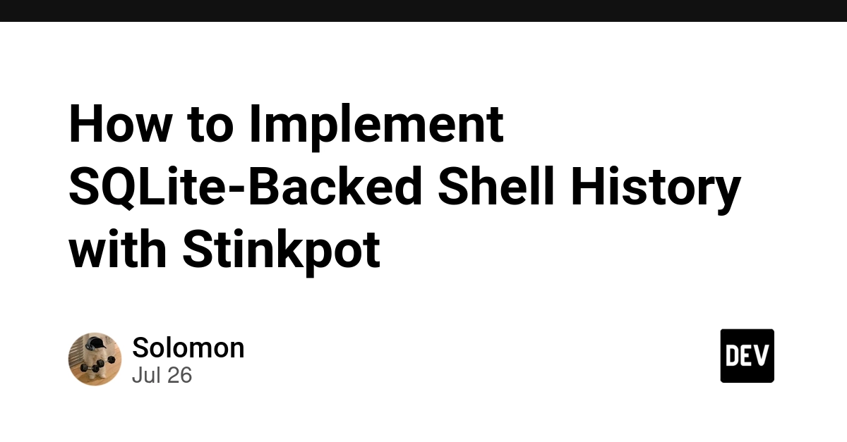 How to Implement SQLite-Backed Shell History with Stinkpot